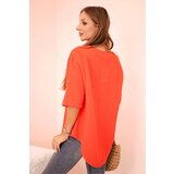 Kesi Włoski Women's muslin shirt with a button red | shoptok.hr