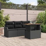  Sjedeća garnitura za vrt 5 kom. Crna poliratan 231 x 62 x 69 cm | shoptok.hr