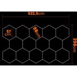  LED prigušiva stropna svetiljka HEXAGON LED/570W/85-265V 5000K CRI 90 IP54 bela | Eponuda.com
