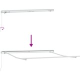 vidaXL Ročna retraktibilna tenda Bela 350x250 cm | Shoptok.si