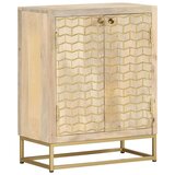  Komoda z 2 vrati 55x30x70 cm trden mangov les | Shoptok.si