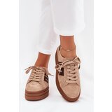 Boto Women's Platform Sneakers Made of Natural Suede Beige Eldira | ePonuda.com
