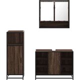 vidaXL 3-dijelni set kupaonskog namještaja boja smeđeg hrasta drveni | shoptok.hr