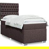  The Living Store Box spring postelja z vzmetnico temno rjava 90x200 cm blago - Box Spring Postelja, (21496779) | Shoptok.si