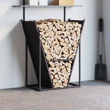  Stalak za drva crni 69,5x35x81 cm hladno valjani čelik | shoptok.hr