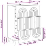  Predalna omara Siva Sonoma 66 x 34,5 x 90 cm Inženirski les, (5000232532) | Shoptok.si