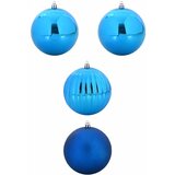  Set božićnih kuglica XXL 4 pcs Plava Plastika | shoptok.hr