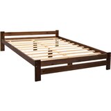 springos LESENA ZAKONSKA POSTELJA 200x160cm TEMNO RJAVA + OKVIR ZA 2 OSEBI 200kg, (21629659) | Shoptok.si