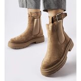 Gemre Brown ankle boots with decorative fastening Abela Cene