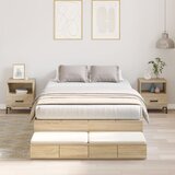 vidaXL Posteljni okvir Sonoma hrast 120x200 cm | Shoptok.si