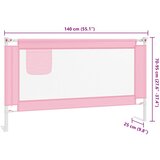  Sigurnosna ograda za dječji krevet ružičasta 140x25 cm tkanina | shoptok.hr