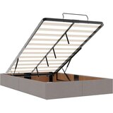 vidaXL Otomanski okvir kreveta s madraca smeđesivi 120x200cm tkanine | shoptok.hr