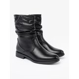 Shelvt Comfortable black ankle boots with ruffles | shoptok.hr