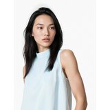 Reserved Bluza od viskoze s povezom oko vrata - bljedoplavo | shoptok.hr
