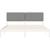  Krevetni okvir s tapiciranim uzglavljem Svijetlo siva Svjetlosiva 205.5 x 185.5 x 84.5 cm | shoptok.hr