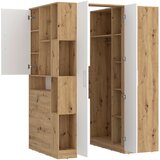 Modern Living Kotna Omara Box, Bela, Barva Hrasta | Shoptok.si