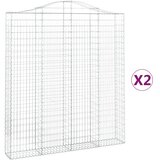  Lučne gabionske košare 2 kom 200x30x220/240cm pocinčano željezo | Eponuda.com