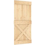 vidaXL Drsna vrata s kompletom vodil 95x210 cm trdna borovina | Shoptok.si