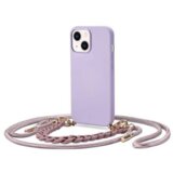  Liquid silikonski ovitek za iPhone 14 6.1 - vijola z vrvico in zapestnico Cene