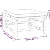  4-dijelna vrtna garnitura od bambusa sa svjetlosivim jastucima | shoptok.hr