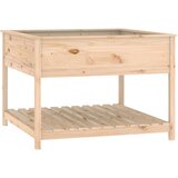  Sadilica s policom 111,5x111,5x81 cm od masivne borovine | shoptok.hr