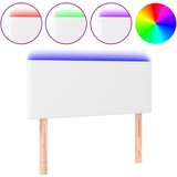 Maison Chic led posteljno vzglavje - vzglavna omarica - nočna omarica belo 80x5x78/88 cm umetno usnje, (21708914) Cene