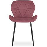 Mango stolica - tamnoružičasti baršun / crne noge x 2 | shoptok.hr