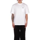 Fred Perry Majice s kratkimi rokavi M2408 Bela Cene
