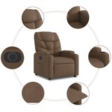  Električni naslonjač od tkanine smeđi | shoptok.hr