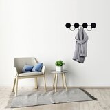 Lessentiel Maison zidna vešalica Hexagon, 60x16cm, Crna | ePonuda.com
