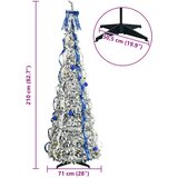  Umjetno božićno drvce s 200 LED svjetlima Bijelo 210 cm PVC | shoptok.hr