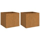 vidaXL Cvetlično korito 2 kosa 49x47x46 cm corten jeklo, (20757812) | Shoptok.si