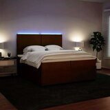 vidaXL Box spring postelja z vzmetnico roza 200x200 cm žamet, (21305406) | Shoptok.si