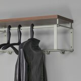 Spinder Design Zelen/siv kovinski stenski obešalnik s polico Rex – | Shoptok.si