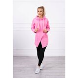Kesi Tunic with a clutch on the front Oversize light pink Cene