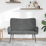  Kauč za dvoje Tamno siva 115 x 61 x 87 cm Baršun | shoptok.hr