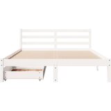 vidaXL Okvir kreveta bez madraca bijeli 135 x 190 cm masivna borovina | shoptok.hr