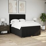  Krevet s oprugama i madracem crni 140x200 cm od tkanine | shoptok.hr