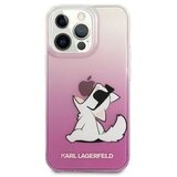 Karl Lagerfeld KLHCP13LCFNRCPI za iphone 13 pro prozorno pink zaščita - choupette fun Cene