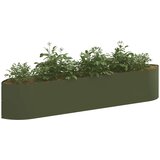  Povišeni vrtni krevet Maslinastozelena 220 x 40 x 40 cm Čelik | shoptok.hr