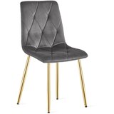 Libra stolica - tamnosivi baršun / zlatne noge x 3 | shoptok.hr