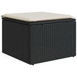  6-dijelni set vrtnih sofa s jastucima crni od poliratana Slike