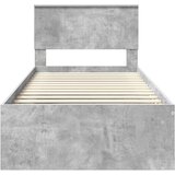  Okvir za krevet s uzglavljem Betonska siva 90 x 190 cm | shoptok.hr