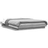 vidaXL Posteljni okvir siva sonoma 140x190 cm inženirski les, (21142575) | Shoptok.si