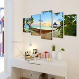 Furnova Set platen s printom peščene plaže in mreže 200 x 100 cm, (21930448) | Shoptok.si
