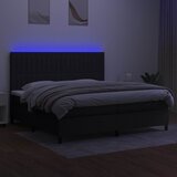  box spring s madracem LED crni 200x200 cm od tkanine | shoptok.hr