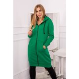 Kesi Long insulated hoodie in green Cene