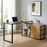Livetastic KOTNA PISALNA MIZA kovina, leseni material črna, barve hrasta | Shoptok.si