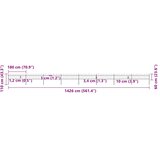  Vrtna ograda s obručem na vrhu Čelik 1426 x 60 cm Crna | Eponuda.com