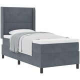 vidaXL Kovanica s madracem Tamno siva 90x200 cm Baršun | shoptok.hr